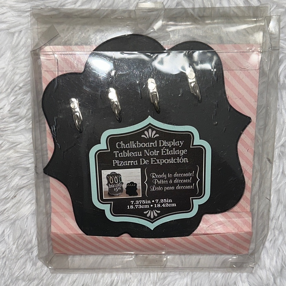 Darice Chalkboard Display with Silver Hooks